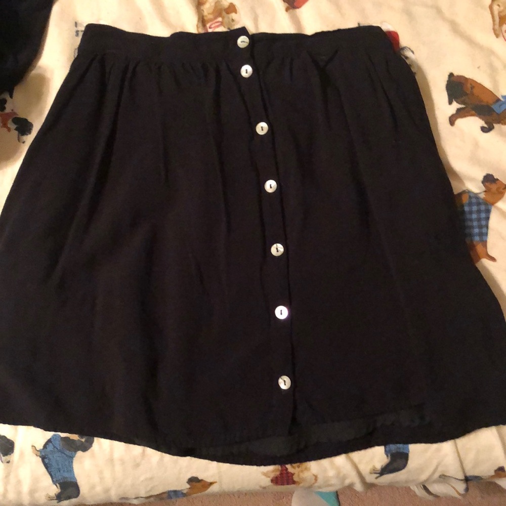 Black mini skirt